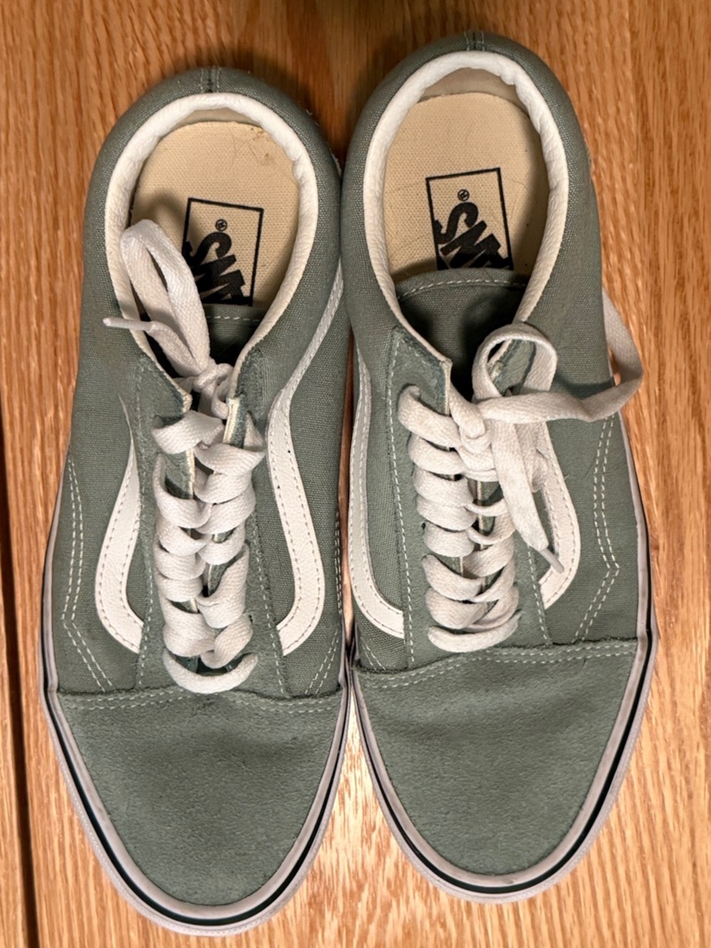 Vans Old Skool Sage Green Suede Sneakers Women’s Size 10 Mens Size 8.5